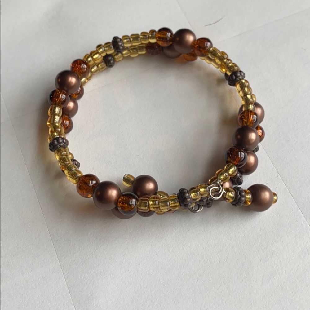 Brown tone handmade bracelet.